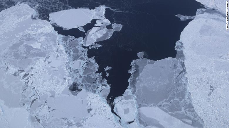 Sea ice is seen from NASA&#39;s Operation IceBridge research aircraft off the northwest coast of Greenland. Scientists say the Arctic has been one of the regions hardest hit by climate change.